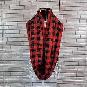Express red and black plaid infinity scarf